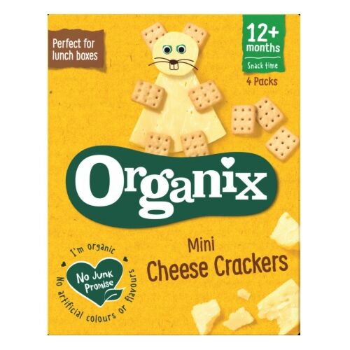 Organix Goodies Mini Cheese Crackers 4 x 20g (From 12+ Months)