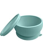 Abiie:﻿ Octopod Silicone Baby Suction Bowl With Lid (Baby Blue)