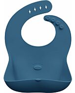 Abiie:﻿ Ruby Wrapp Silicone Bibs (Space Blue)
