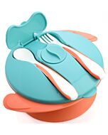 Autumnz: Baby Suction Bowl with Spoon & Fork | Orange - 20% OFF!!