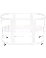 Babyhood: Kaylula Sova Cot 5-in-1 Clear (White) with FREE Breathe Eze Mattress [RM500 OFF!!]