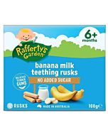 Rafferty's Garden: Banana Milk Teething Rusks [12 Rusks] 100g (6+ Months) - 9% OFF!!