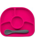 bbluv:﻿ Yümi Silicone Plate & Spoon Set﻿ (Pink)