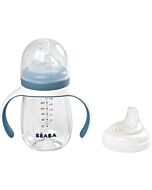 Beaba: 2-in-1 Learning Bottle 210ml (Blue)