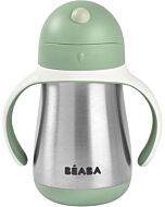 Beaba: Stainless Steel Straw Cup 250ml (Green)