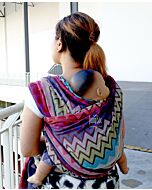JumpSac - Bombora Waves in Pale Pink (Ring Sling) - M