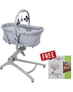 Chicco: Baby Hug 5 In 1 Pro Crib (Earl Grey) FREE Mosquito Net