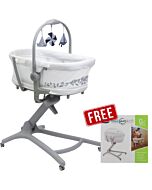 Chicco: Baby Hug 5 In 1 Pro Crib (White Cream) FREE Mosquito Net