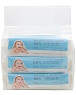Cloversoft: Unbleached Bamboo Organic Pure Water Baby Wipes (70pcs X 3 Packs)