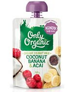 Only Organic: Coconut, Banana & Acai 100g (1-5 Years)