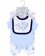 Earth Bebe: 5 in 1 Multi Set - Blue Dolphin (0 - 3 Months)