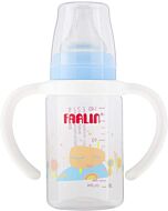Farlin: Silky PP Feeding Bottle Standard-Neck With Handle 140ml/5oz [0M+] (Little Artist Collection - Blue)