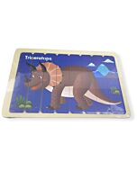 Funny Kid's: Strip Puzzle - Triceratops
