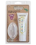 Jack N' Jill Buddy Pack Natural Flavour Free Toothpaste + Finger Brush