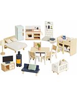 Le Toy Van: Complete Dolls House Furniture Set 35 Pieces