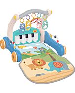 Lucky Baby: 2 In 1 Pedal Piano Harps Gym/Walker (Safari)