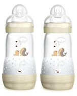 2 x MAM Easy Start Anti-Colic Bottle 260ml/9oz - Teat 2 (Ivory)