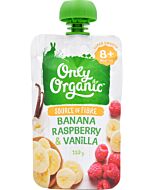 Only Organic: Banana, Raspberry & Vanilla 120g (8+ Months)