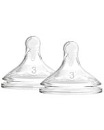 Dr. Brown's: Wide Neck Silicone Options+ Teats - Level 3 (6+Months) - 20% OFF!!