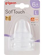 Pigeon: SofTouch™ Peristaltic Plus Nipple L (2pcs) 