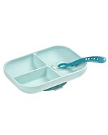 Beaba: Silicone Meal Set with Suction Pad (Blue) - 14% OFF!!