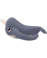 Smily Mia: Nora Narwhal Teether Toy (Grey)