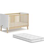 Boori: Natty Cot Bed & Pocket Spring Mattress Bundle (Barley & Almond)