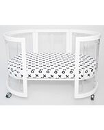 Babyhood: Amani Bebe 2 Pc Organic Fitted Sheet for Sova Cot (Tic Tac Toe)