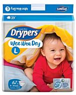 Drypers Wee Wee Dry L62 (9-14kg) - Mega Pack - 25% OFF!