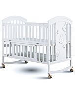 CHILUX 6 Mode Multifunctional Baby Cot - Peace White (COMBO 1: Cot)