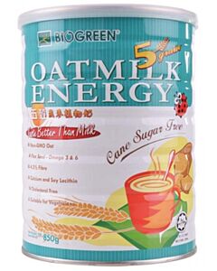 BIOGREEN 5 Grain Oatmilk Energy (HALAL) 850g - 11% OFF!!
