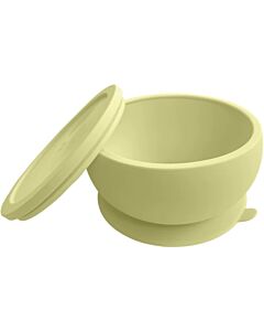 Abiie:﻿ Octopod Silicone Baby Suction Bowl With Lid (Pastel Yellow)