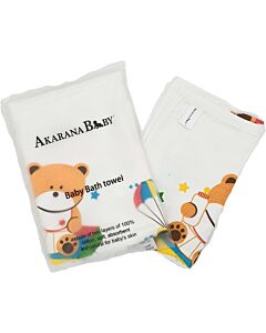 Akarana Baby: Baby & Toddler Cotton Bath Towel (Bear)