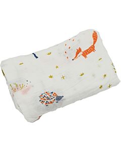 Akarana Baby: Bamboo Muslin Baby Swaddle Blanket (Foxy)
