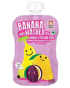 Apple Monkey: Banana Sauce Mashed with Mango & Passion Fruit 100g