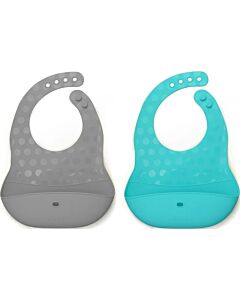 bbluv:﻿ Pokët Portable Silicone Feeding Set﻿﻿﻿ (Aqua/Grey)