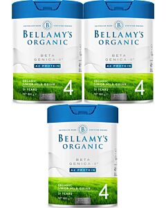 Bellamy's Organic Beta Genica-8 (Step 4) Junior Milk Drink 800g x 3 TINS [PREORDER - Limited units arriving End Sept]
