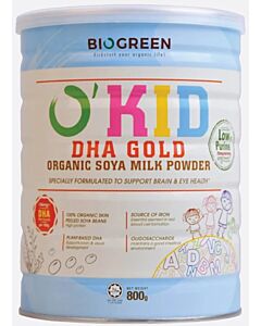 BIOGREEN O'Kid DHA Gold Organic Soymilk Powder (HALAL) 800g - 12% OFF!!