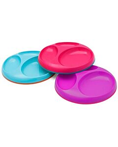 Boon Saucer Edgeless Stay-Put Divided Plate (Color : Sky Blue & Dark Pink & Magenta) - 19% OFF!!
