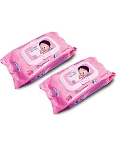 Care Mo Fragrance Free Wipes Lid 80's x 2 