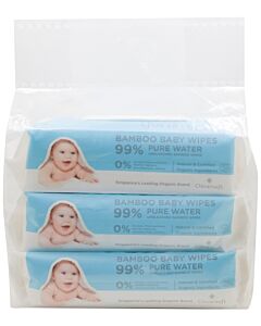 Cloversoft: Unbleached Bamboo Organic Pure Water Baby Wipes (70pcs X 3 Packs)