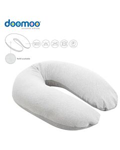 Doomoo Buddy Nursing Pillow: Classic Light Grey (Cover only)