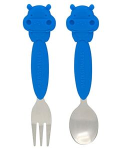 Marcus & Marcus | Fork & Spoon Set | Lucas (Hippo) - 10% OFF!!