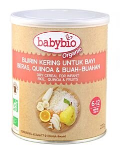 Babybio Dry Cereal for Infant (Rice, Quinoa & Fruits) 220g
