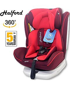 Halford: Zeus 360 Spin Car Seat Isofix - Red