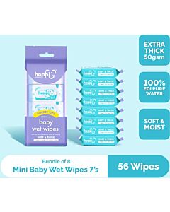 Hoppi: Baby Wet Wipes 7's x 8packs