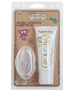 Jack N' Jill Buddy Pack Natural Flavour Free Toothpaste + Finger Brush