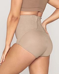 Leonisa: High Waisted Firm Post Partum Panty with Adjustable Belly Strap (Beige - M)