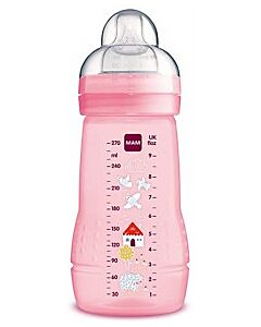 MAM: Easy Active Baby Bottle 270ml/9.5oz - Teat 2 (Pink / Purple)