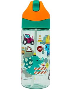Marcus & Marcus: Antibacterial Tritan Straw Bottle 400ml (Transportation)